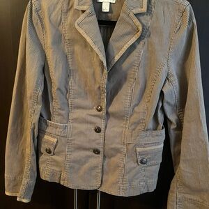 LOFT Beige & Chocolate Striped Blazer